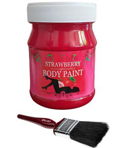 EDIBLE STRAWBERRY FLAVOURED BODY PAINT 250ML TUB