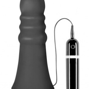 8 INCH BUTT BUDDY RIBBED BLACK