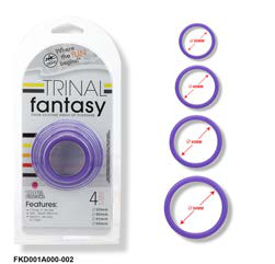 TRINAL FANTASY SILICONE COCK RING SET