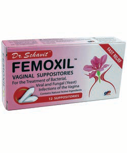 FEMOXIL VAGINAL SUPPOSITORIES – NATURAL PLANT-BASED FORMULA FOR THE TREATMENT OF BACTERIAL, VIRAL AND YEAST INFECTION OF THE VAGINA. PROVIDES FAST SOOTHING RELIEF – PH BALANCE AND HEALTH (12 X 2GMS)