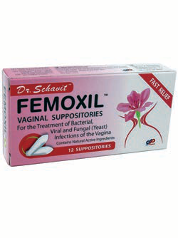 FEMOXIL VAGINAL SUPPOSITORIES – NATURAL PLANT-BASED FORMULA FOR THE TREATMENT OF BACTERIAL, VIRAL AND YEAST INFECTION OF THE VAGINA. PROVIDES FAST SOOTHING RELIEF – PH BALANCE AND HEALTH (12 X 2GMS)