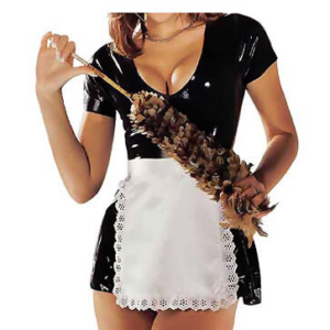SHARONE SLOANE LATEX MAIDS DRESS